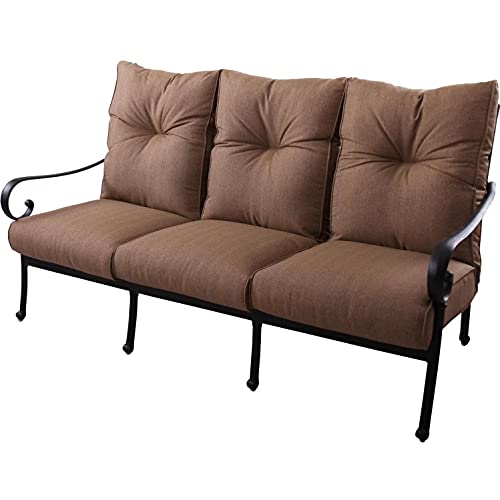 Darlee Santa Anita 6 Piece Cast Aluminum Patio Conversation Seating Set #TOP1