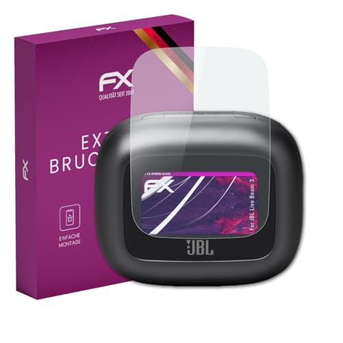 atFoliX Plastic Glass Protective Film compatible with JBL Live Beam 3 Glass Protector, 9H Hybrid-Glass FX Screen Protector