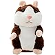 Retoo Sprechende Hamster Spielzeug Wiederholt Talking Plüschtier Elektronische, Lustige Kinder Stofftiere,Record Interaktives für Baby Kinder Kids, Early Learning, Geburtstagsgeschenk