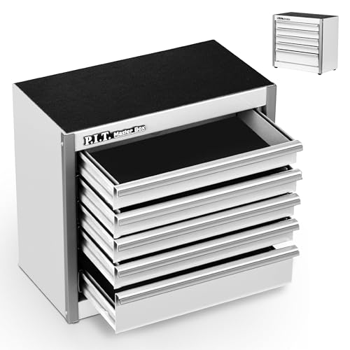 P.I.T. Mini Tool Box 8.6"W X 4.6"D, Portable 5-Drawer Micro Steel Stackable Toolbox with Liner, White Cute Tool Case for Small Tools Parts Storage, Home DIY by P.I.T. - Image 8