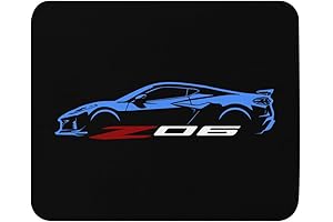 Corvette C8 Z06 Rapid Blue Silhouette Mouse Pad