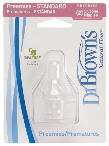 Dr. Browns Natural Flow Preemie Standard Baby Bottle Nipples - 10 Nipples