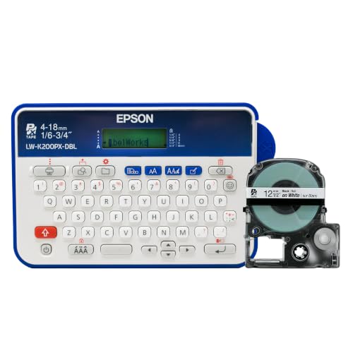 LABELWORKS Epson LW-K200PX-DBL Portable Label Maker