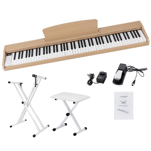 Amazon | Carina 電子ピアノ 88鍵盤 キーボード 木製デザイン ピアノ