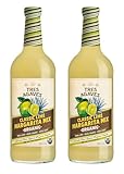Tres Agaves Organic Lime Margarita Mix – Award-Winning 90 Point Cocktail Mixer with Agave Nectar & Real Lime Juice – Low Calorie, Non-GMO, Gluten-Free, Vegan, No High Fructose Corn Syrup – 750ml Bottle (2 Pack)