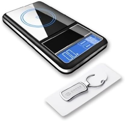 @Digital Touch Screen Mini Pocket Scale Counting, Jewelry Gram Weighing Balance, Gem Carat Scale 0.1g-500g + A Keychain