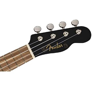 Fender Venice Ukulélé soprano Noir - Les Beatles, Paul McCartney, John Lennon, RIngo Starr, George Harrison Fender Venice Ukulélé soprano Noir – Image 6