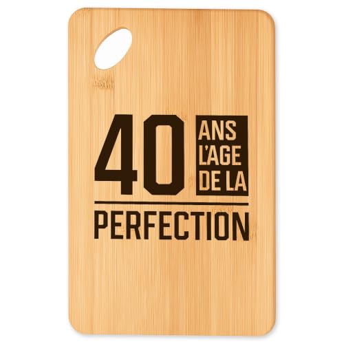 Planche à découper 40 ans en bambou durable d'une qualité noble