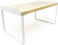 Vista 17 de Mitus Organizador y almacenamiento de estantes, estante de madera escalonada para encimera de cocina, encimera de baño, armario de despensa