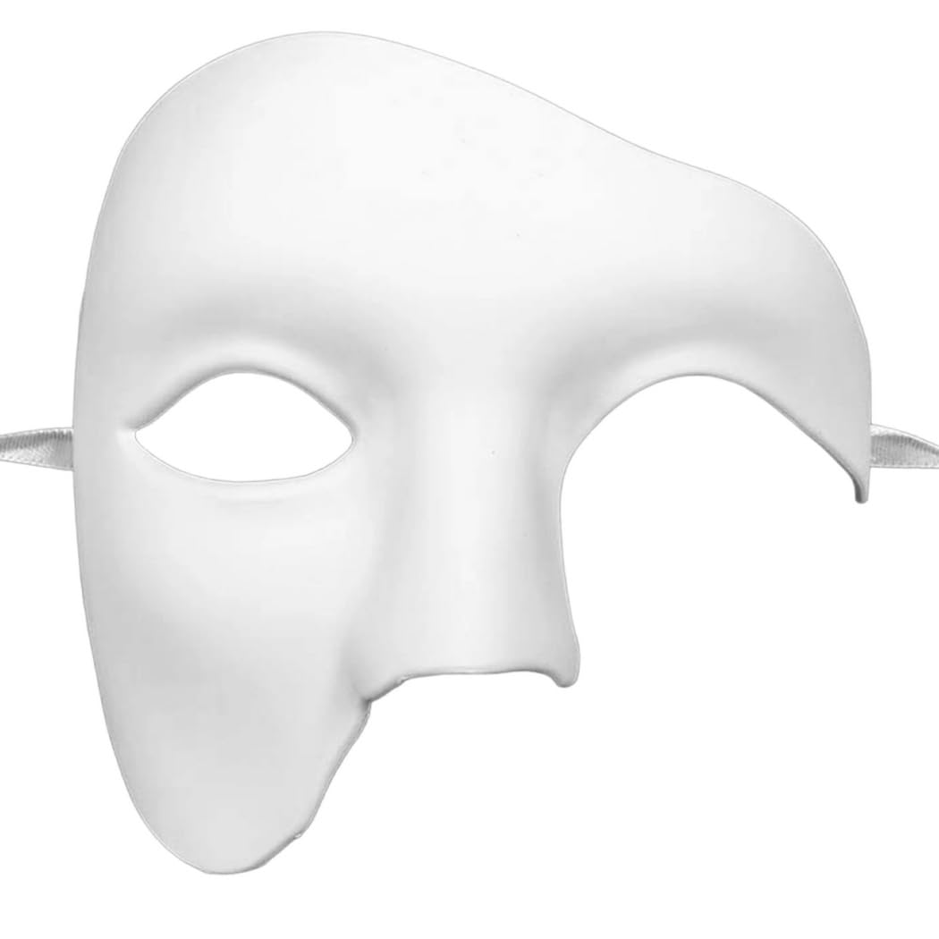 YOFAPA Masquerade Mask, Half-Face Ball Mask with Ribbons, Comfortable Phantom of The Opera Mask - Image 2