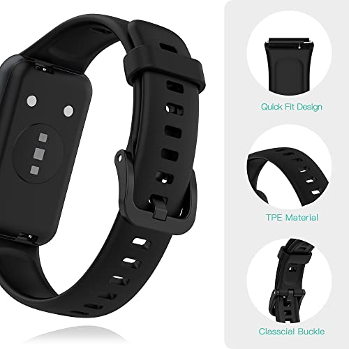 (10 Pack) Strap Replacement Compatible with Huawei Band 7 smart watch Silicone Colored Straps