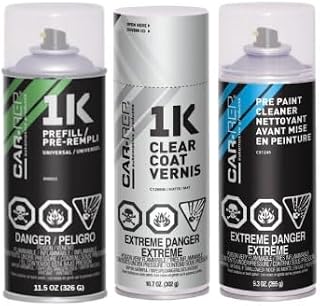 CAR-REP Basecoat, 1K HIGH GLOSS Clearcoat(C1200) & Prep Cleaner(C01245)–11.5 oz KIT–for 1954 Dodge Cumberland Green (517)