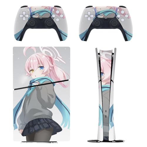 PS5 XLV[ fW^ u[A[JCu-Blue Archive VzVm Jo[ Aj LN^[ PS5 XebJ[ PS5 Slim fR[V PS5یXebJ[ ^  \tȒP ϋv Sticker 