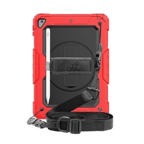 Coque iPad Pro 11 2024 antichoc silicone rouge et noire pour travailler en voyage