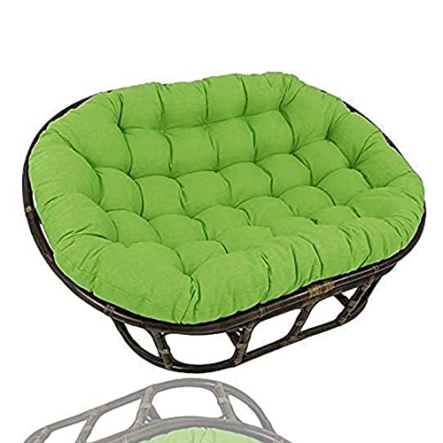 Cojines dobles de ratán impermeables para silla de columpio con lazos, para patio, interior y exterior, almohadillas para silla de huevo