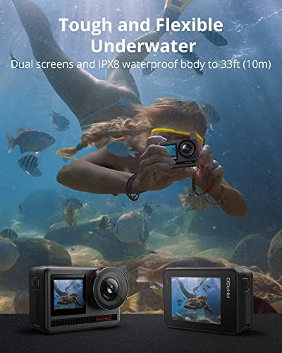 AKASO Brave 8 aksiyon kamerası, 4K60 FPS 48 MP WiFi su altı kamerası, SuperSmooth sabitleme, dokunmatik ekran, 150° geniş açı, 60 m su geçirmez kamera, 8 x zoom, 16 x Slo-mo, 2 x 1550 mAh pil - Görsel 3