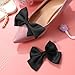 NUOBESTY Handmade Bow Knot Shoe Clip Decoration Removable Bow Shoe Buckle for Diy Fashion Footwear Party and Wedding Accessories 4.13X2.36X0.59In