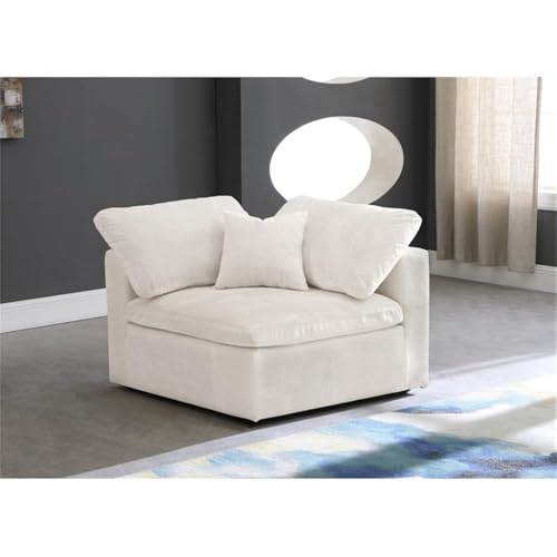 Sillón Modular Terciopelo Crema 101.6 x 101.6 x 81.28 cm miniatura 2