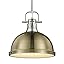 Pewter with Aged Brass Shade