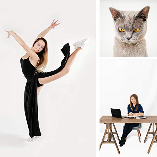 Julius Studio 10 Ft. X 20 Ft. Large Heavy Duty White Backdrop, Pure White Seamless Background Fabric Screen Muslin For Photo Video Chromakey, Jsag198 #TOP6
