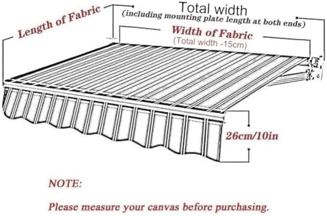 Retractable Waterproof Garden Awning Canopy, 4x2.5m Sunshade Shelter with Stripe Design & Front Valance, Durable Outdoor Patio Cover, Ideal for Backyard & Deck