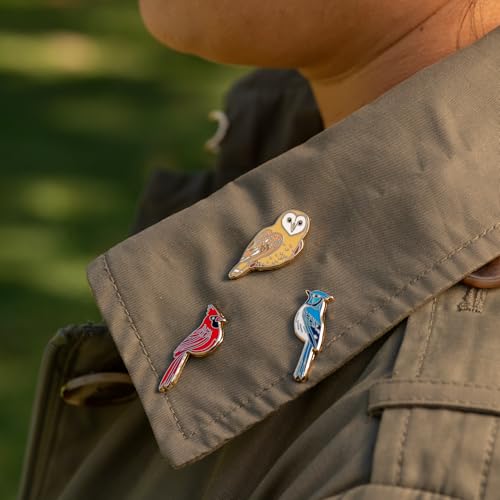 Image of Red Cardinal Pin - Red Cardinal Gifts, Bird Lapel, Birdwatching Gifts, Holiday, Nature-Inspired Wildlife-Themed Holiday Pin, Bird Lover Decorative Jewelry