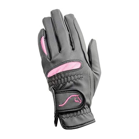 Hy5leicht Reithandschuhe - Schwarz / Pink Cover