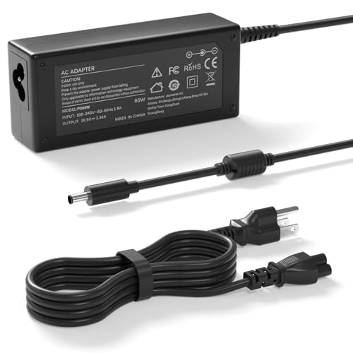 Gasmocs 65W Charger Compatible with Inspiron 15 3520 3511 3530 3535 3501 3525 3000 3510 3540 3195 3520 5400 7590 3511 Laptop Power Supply Cord(Only for 4.5mmx3.0mm