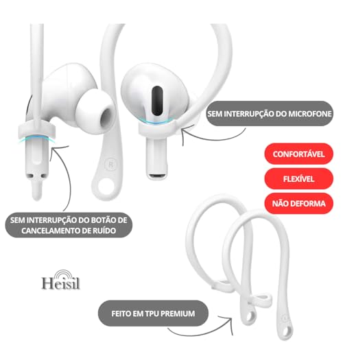 Suporte Fixador De Fone Compatível Com Airpods 1 2 3 Pro, Gancho De Orelha Ideal Para Praticar Exerc