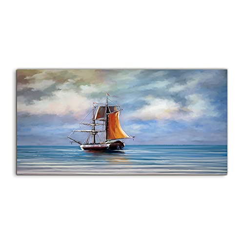 Tableau acrylique 100x50cm de paysage de mer pour salon moderne