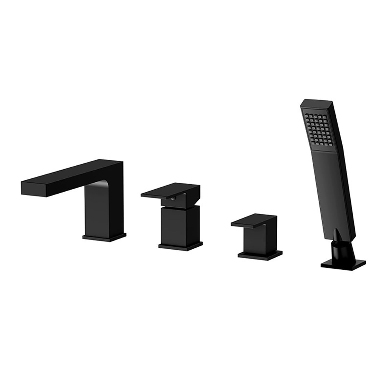 Robinet mitigeur bain chaud froid avec douche rétractable or brossé