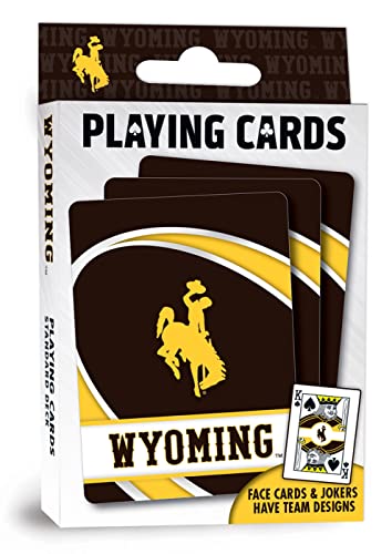 Image of MasterPieces Family Games - NCAA Wyoming Cowboys Playing Cards - Officially Licensed Playing Card Deck for Adults, Kids, and Family, 2.5 inch x 3.5 inch