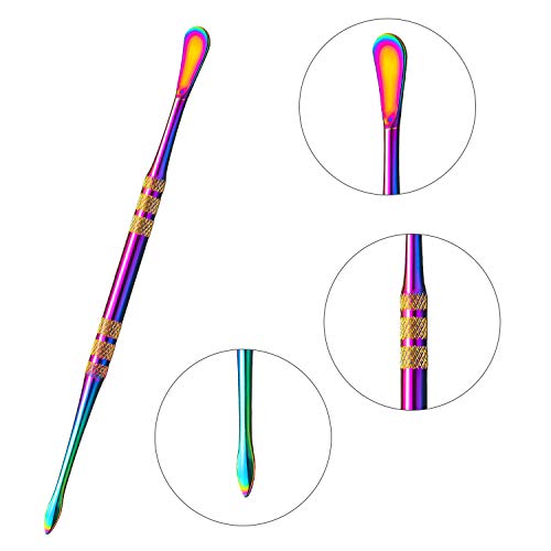 10 Packs Wax Carving Tool Wax Tool Carving Tool Rainbow Stainless Steel Tool Spoon 4.75 Inch (Rainbow) #TOP2