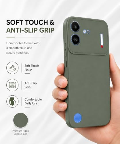 Image of FIRST MART Matte Silicone Back Cover for Nothing (4b) - Green