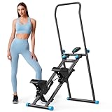 MERACH Stair Stepper for Home Gym Exercise, New Version Vertical Climber for Full-Body Workout, Foldable Cardio Stair Climber with Extended Step Range, Adjustable Handlebar & Pedals (Black)