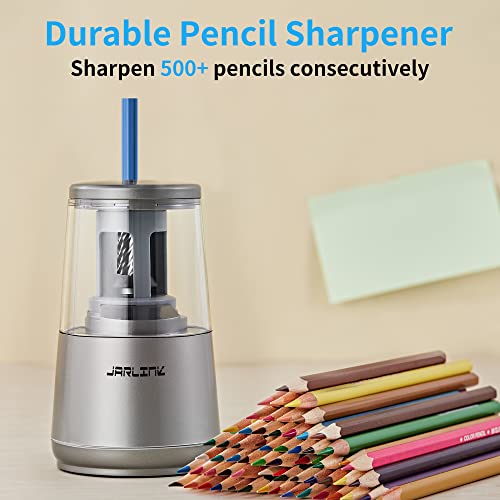 Jarlink Classroom Pencil Sharpeners, Auto Stop For 6-8Mm No.2/Colored Pencils, Plug In/Usb/Battery Operated In School/Office/Home (Gray) #TOP5
