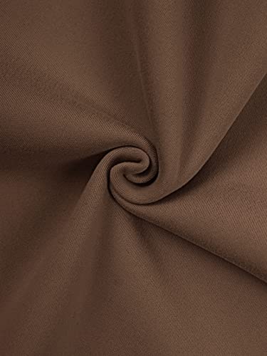 Laslulu Womens Fuzzy Cropped Hoodies Sport Athletic Zip Up Hoodie Stand Collar Sweater Fleece Lined Sweatshirt Long Sleeve Pullover Tops Pockets(Coffee Small) #TOP4