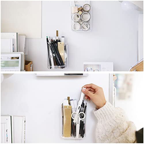 Dajave 6 Pack Plastic Wall Folders, Clear Single Pocket Wall File Folders, Hanging Wall File Organizer For Office, Home, Bathroom, 4.7X 3.9X 2 Inch #TOP4