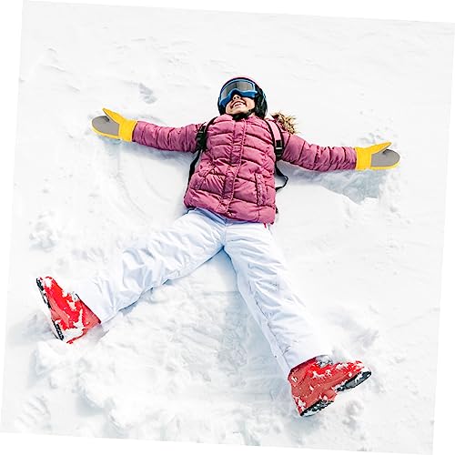 CALLARON 1 Par De Luvas De Esqui Infantis Cordão De Poliéster À Prova D'Água