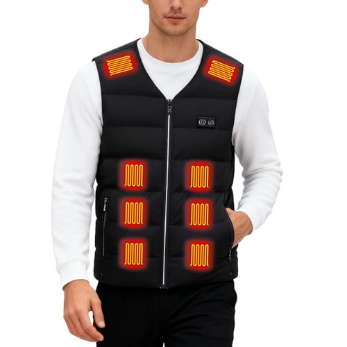 Gilet chauffant d'hiver avec sous-vêtement thermique et batterie rechargeable sans manches