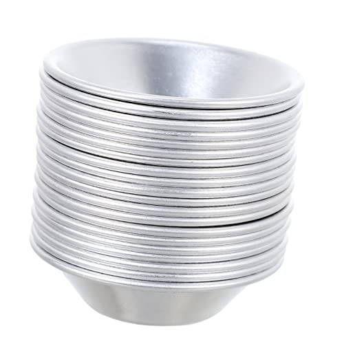 PartyKindom 20pcs Egg Tart Molds for Baking Tartlet Mold Cake Baking Tools for Making Egg Tart and Small Pudding in Home Kitchen