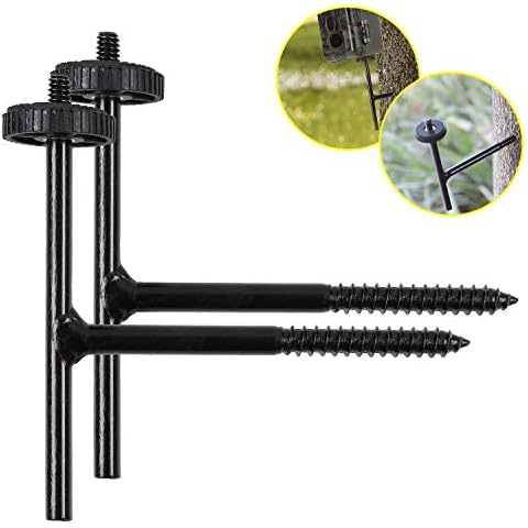 Folgtek 2pcs Trail Camera Mount Tree Holder Deer Hunting Camera Tree Holder, Trap Camera Tree Mounting Quick Stand, Adjustable Alloy Steel Trail Hunting Accessories Size 10x11 cm Cover