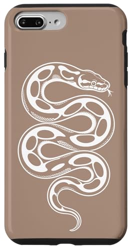 Ball Python Collector Snake Line Art - �u���E�� �X�}�z�P�[�X iPhone 7 Plus/8 Plus �p