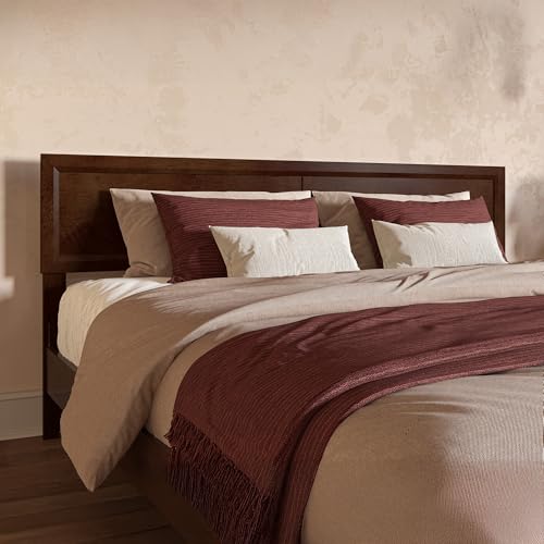AFI, Sophia Adjustable Modern King Wood Headboard, Walnut