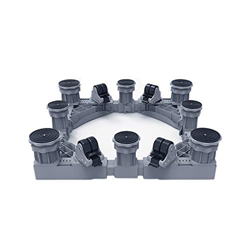 Carro para lavadora de alta resistencia, refrigerador de doble puerta, base ajustable con ruedas de 52-72 cm, rodillos extensibles para electrodomésticos, bandejas de piso bloqueables para lavavajilla