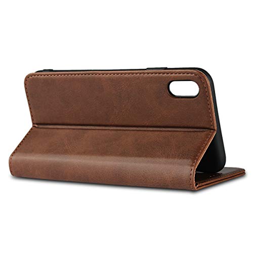 Zouzt Premium Pu Leather Wallet Case Compatible Iphone Xs Max,Folio Flip Case With Magnetic Closure/Kickstand Feature/Card Slots(Dark Brown) #TOP2
