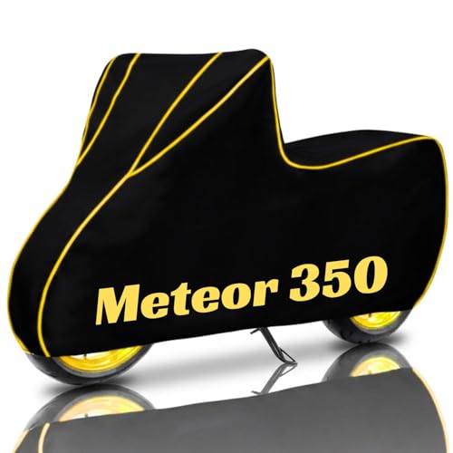 Image of SafeCovers Bike Body Cover for Meteor 350 Cover for Rain & Dust | Water Resistant, Dustproof, UV Protection, Scratchproof | Heavy Duty Outdoor Motorcycle Cover with Elastic & Windproof Design