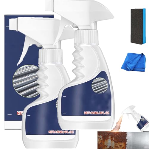 2026 Upgraded Quick And Powerful Rust Removal,Rust Remover For Steel & Iron,Multipurpose Rust Remover Spray For Metal For Tools, Metals And Car Parts (2PCS)