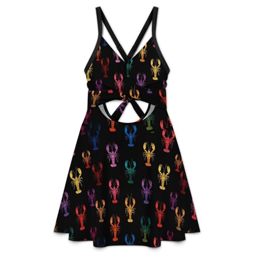 Traje de baño de langosta para mujer con espalda cruzada sexy 3