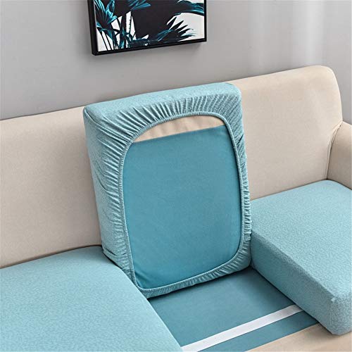 Remplacement housse coussin canapé extensible imperméable bleu clair pour assise usée